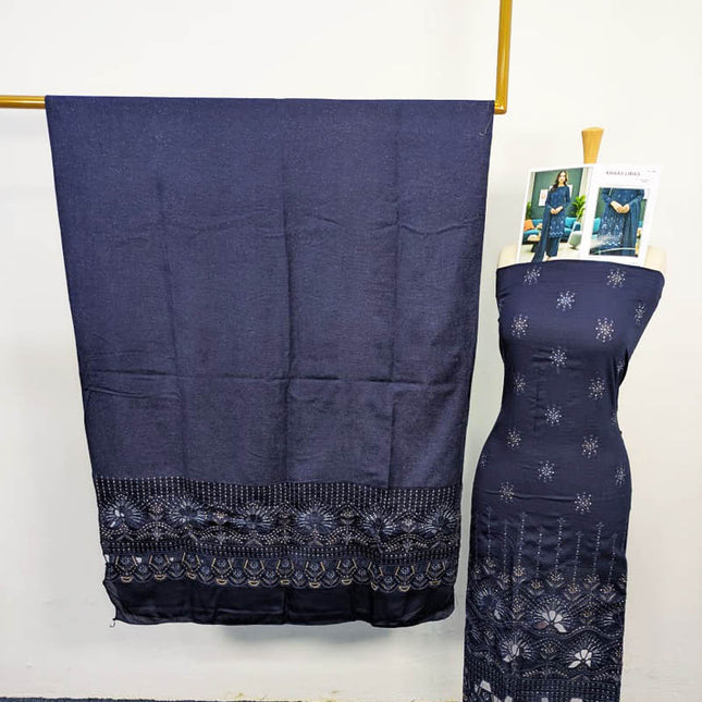 Luxury Embroidered Dhanak 3PC Unstitched - Saeed Anmol Vol -1888