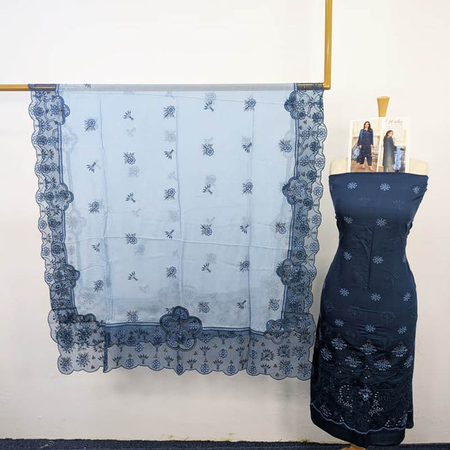 Fancy Luxurious Embroidered Viscose 3PC Unstitched - Hadi Vol-905