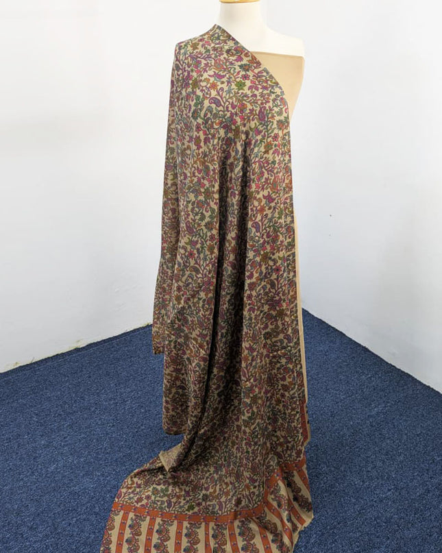 Fancy Digital Printed Wool Shawl  ( Ready To Wear )