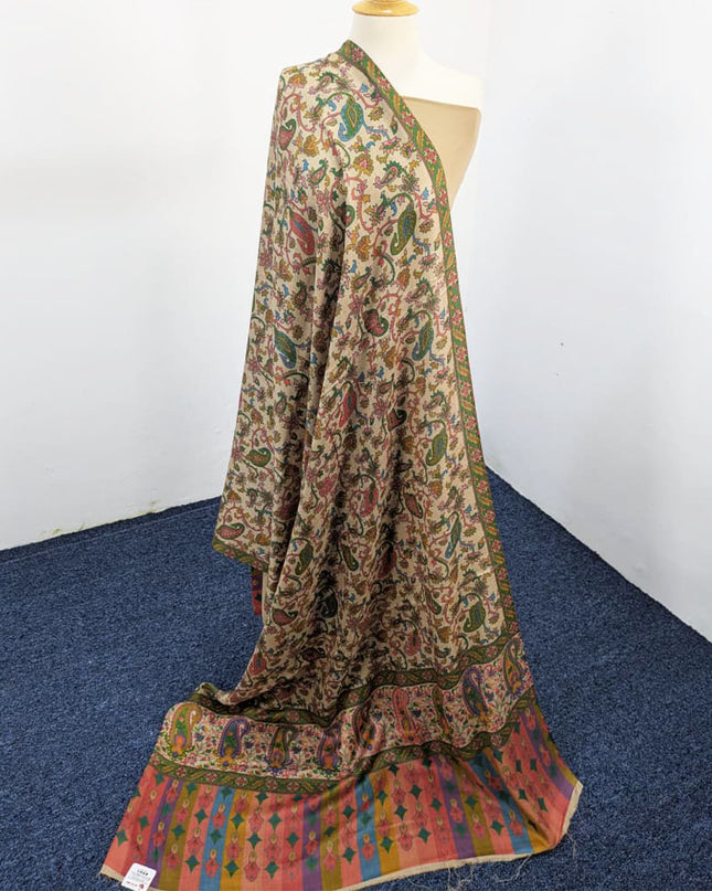 Fancy Digital Printed Wool Shawl  ( Ready To Wear )