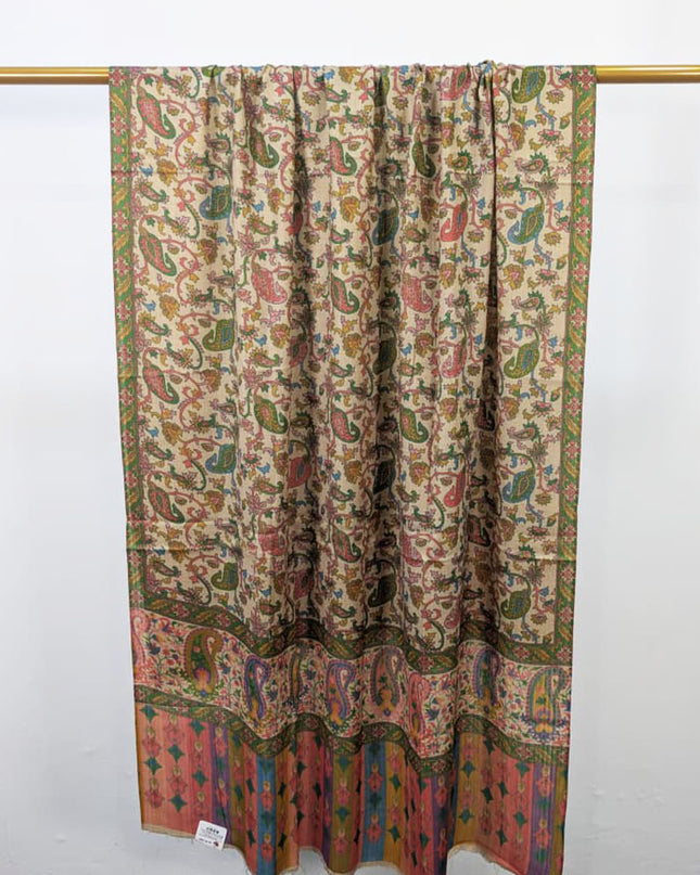 Fancy Digital Printed Wool Shawl  ( Ready To Wear )