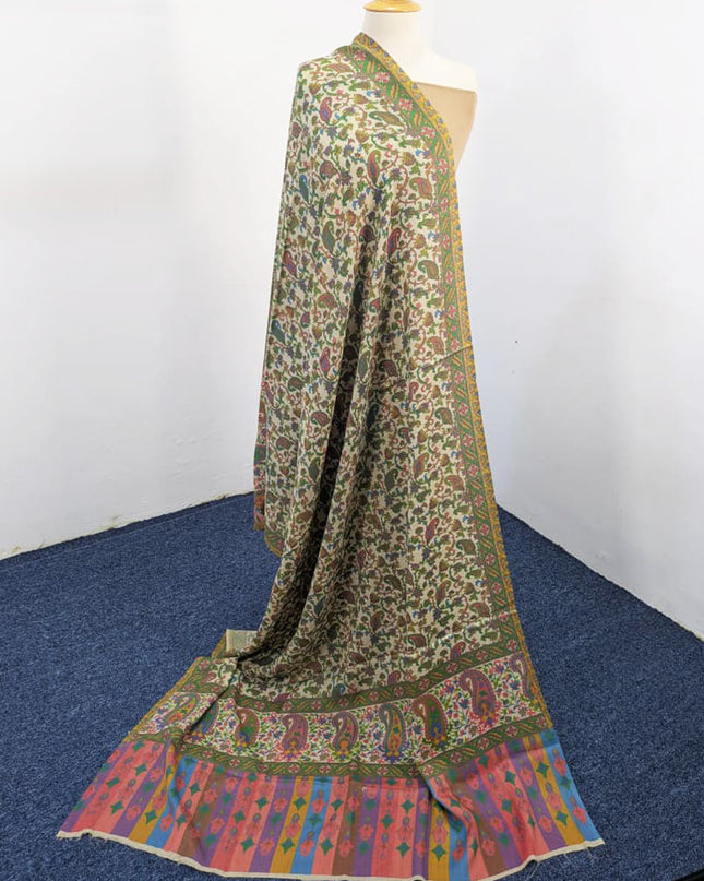 Fancy Digital Printed Wool Shawl  ( Ready To Wear )