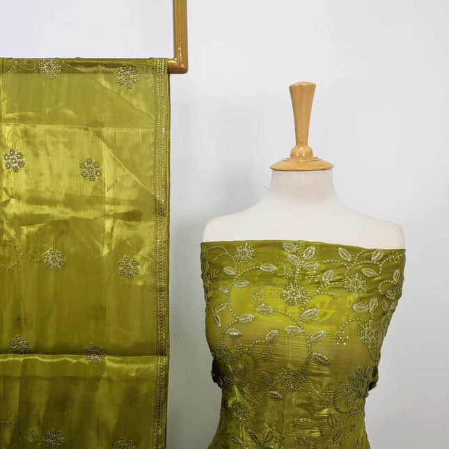 Fancy Embroidered Silk  2PC Unstitched