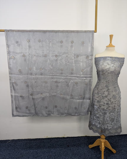 Fancy Embroidered Silk  2PC Unstitched