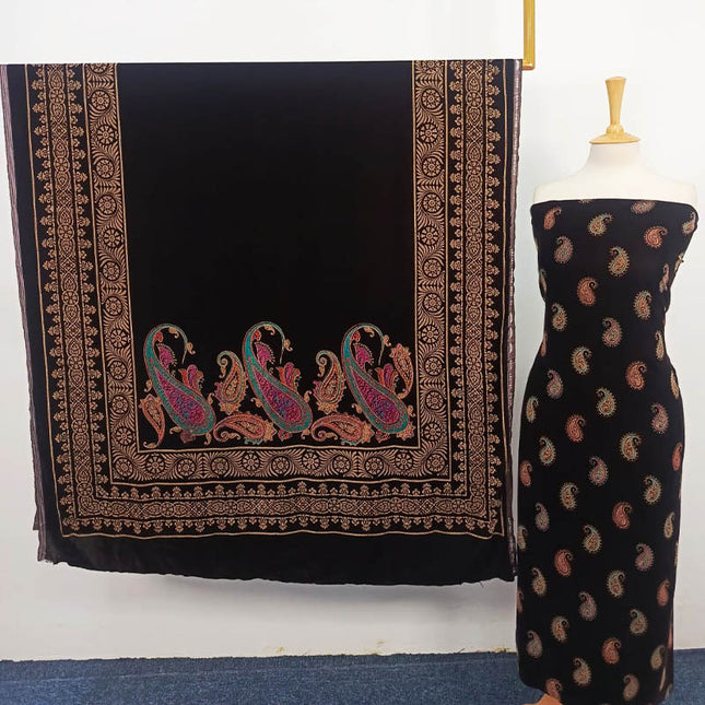 Fancy Embroidered Velvet 3PC Unstitched