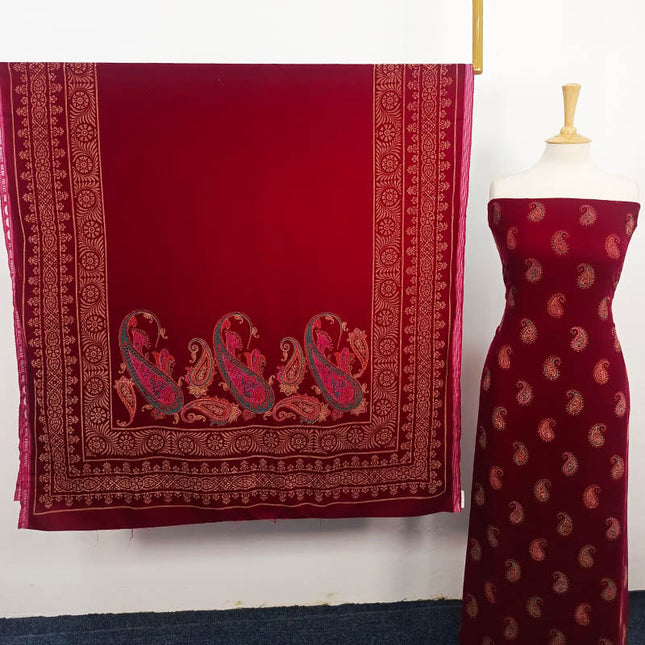 Fancy Embroidered Velvet 3PC Unstitched