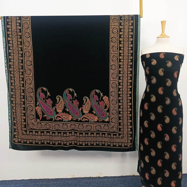 Fancy Embroidered Velvet 3PC Unstitched