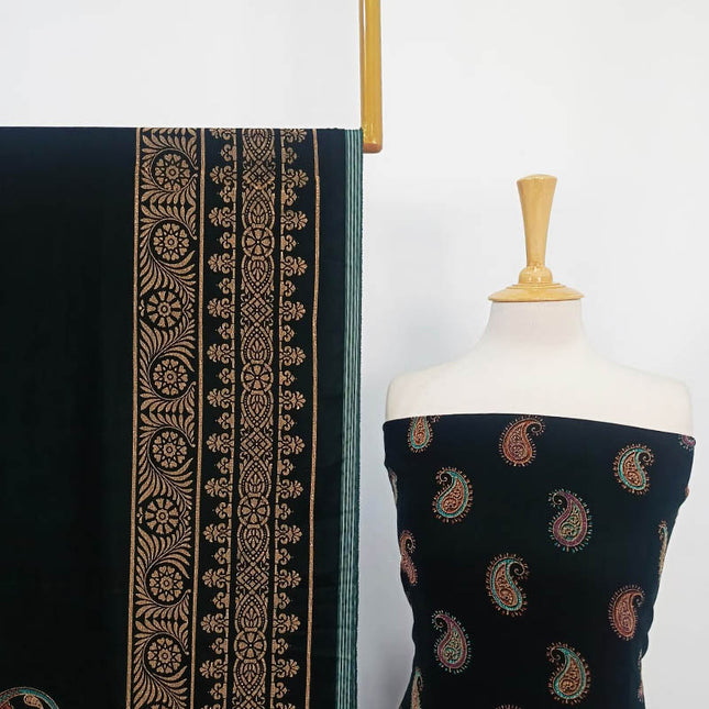 Fancy Embroidered Velvet 3PC Unstitched