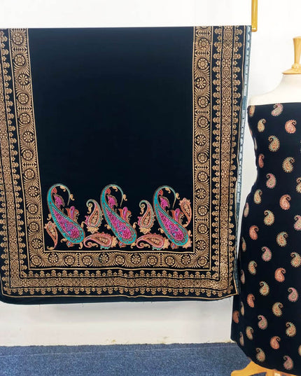 Fancy Embroidered Velvet 3PC Unstitched