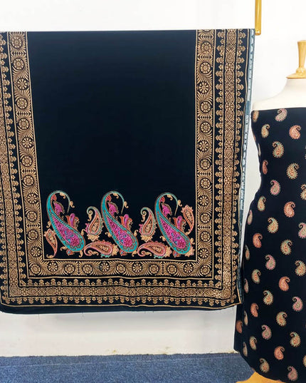 Fancy Embroidered Velvet 3PC Unstitched