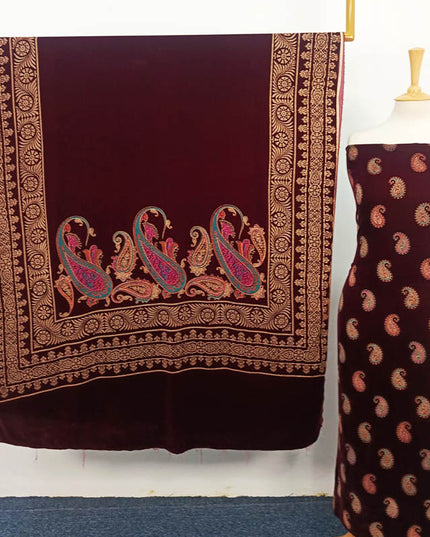 Fancy Embroidered Velvet 3PC Unstitched