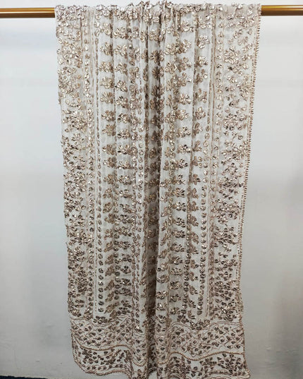 Handmade Full Jaal Gotta Work Chiffon Dupatta (Dyeable in All Colours)