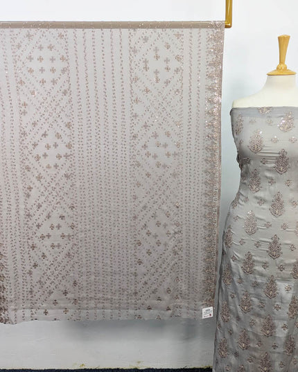 Premium Embroidered Shamoz Silk with Chiffon Dupatta 3PC Unstitched