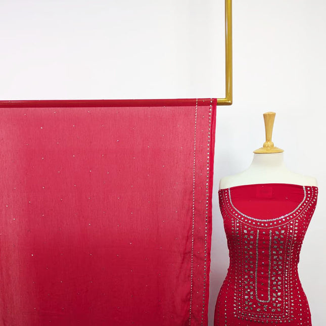 Handmade Mukesh Work Chiffon 2PC Unstitched