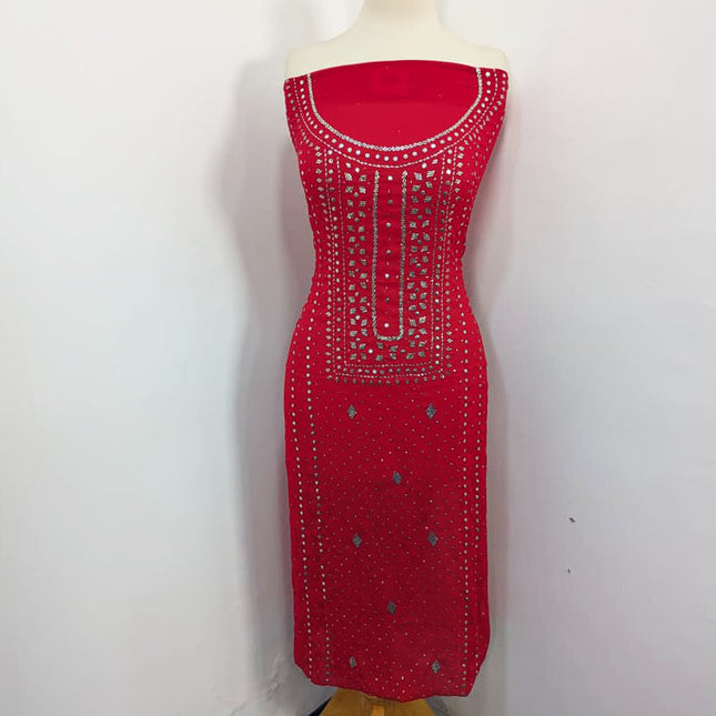 Handmade Mukesh Work Chiffon 2PC Unstitched