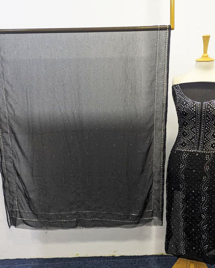 Handmade Mukesh Work Chiffon 2PC Unstitched