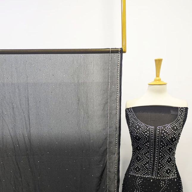 Handmade Mukesh Work Chiffon 2PC Unstitched