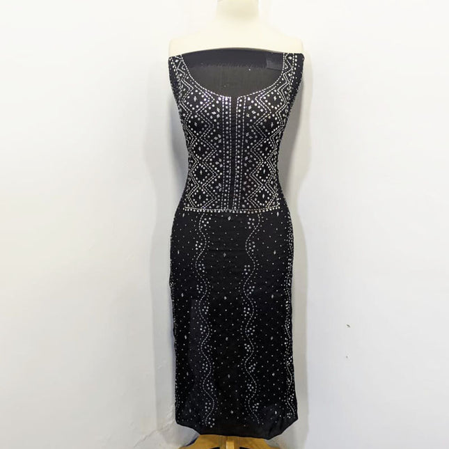 Handmade Mukesh Work Chiffon 2PC Unstitched