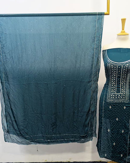 Handmade Mukesh Work Chiffon 2PC Unstitched