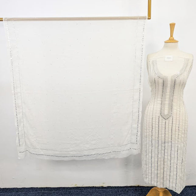 Handmade Mukesh Work Chiffon 2PC Unstitched