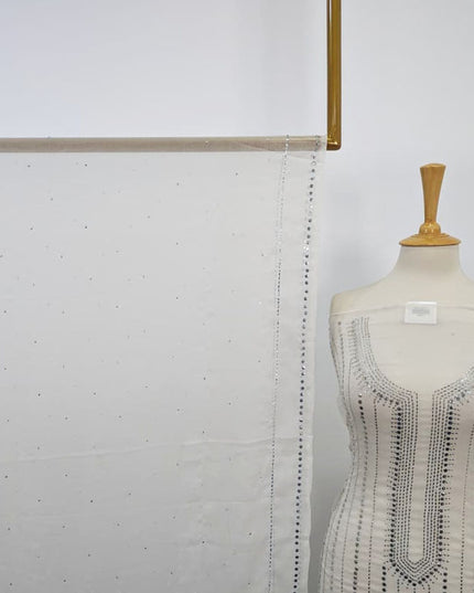 Handmade Mukesh Work Chiffon 2PC Unstitched