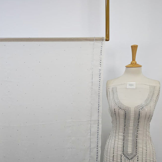 Handmade Mukesh Work Chiffon 2PC Unstitched