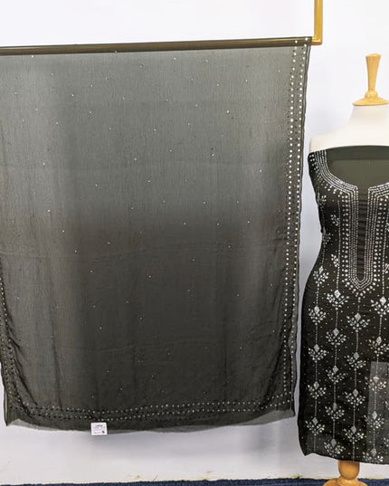 Handmade Mukesh Work Chiffon 2PC Unstitched