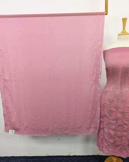 Handmade Mukesh Work Chiffon 2PC Unstitched