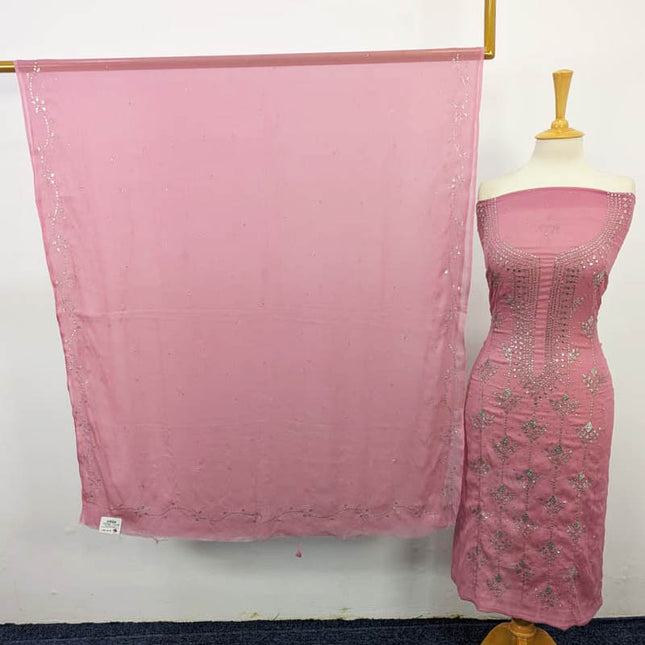 Handmade Mukesh Work Chiffon 2PC Unstitched