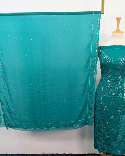 Handmade Mukesh Work Chiffon 2PC Unstitched