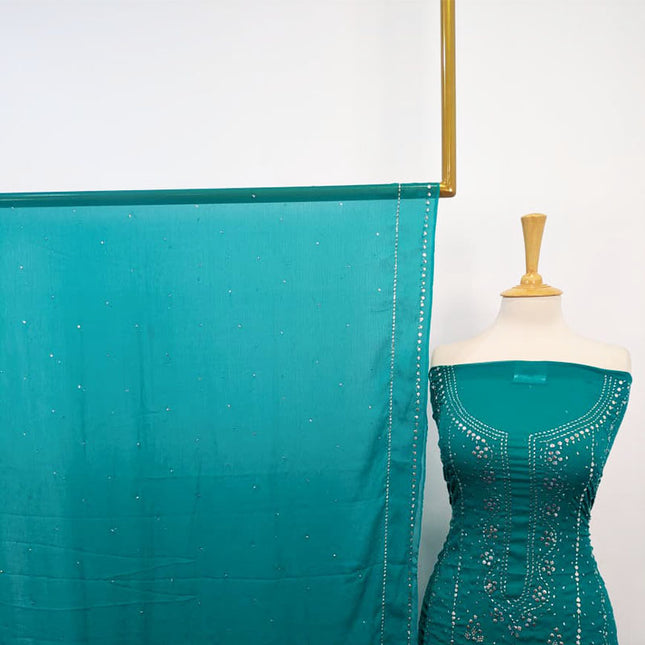 Handmade Mukesh Work Chiffon 2PC Unstitched