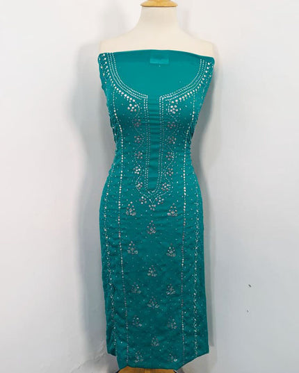 Handmade Mukesh Work Chiffon 2PC Unstitched