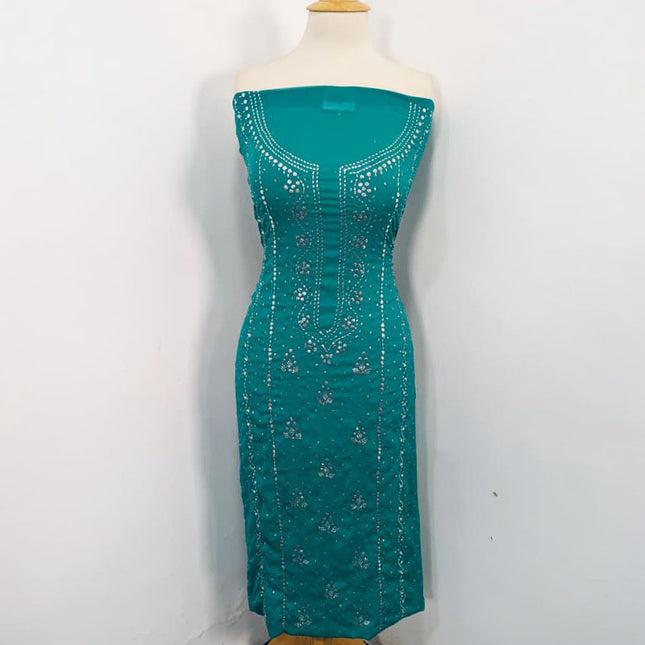 Handmade Mukesh Work Chiffon 2PC Unstitched