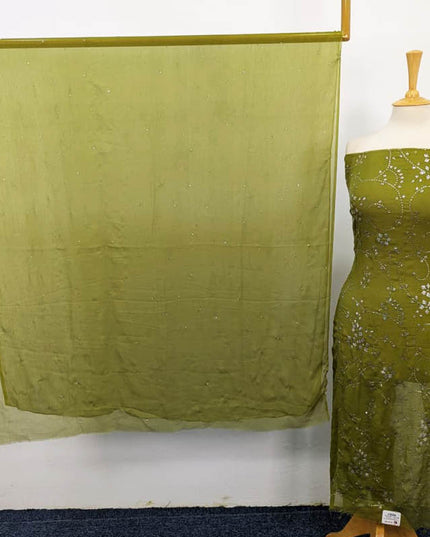 Handmade Mukesh Work Chiffon 2PC Unstitched