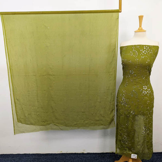 Handmade Mukesh Work Chiffon 2PC Unstitched