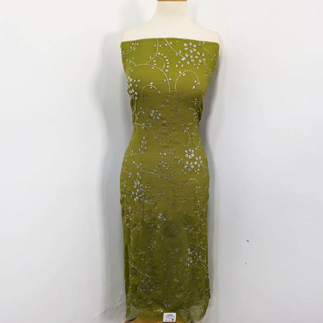 Handmade Mukesh Work Chiffon 2PC Unstitched