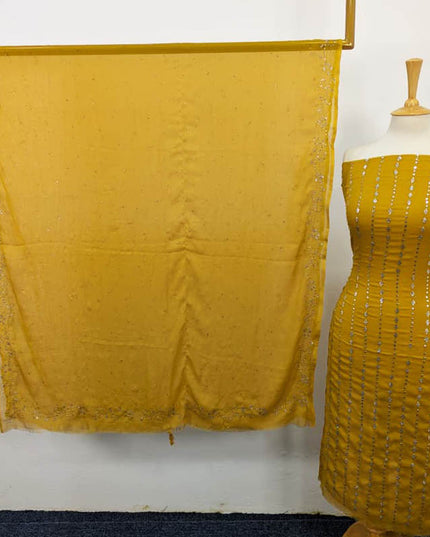 Handmade Mukesh Work Chiffon 2PC Unstitched