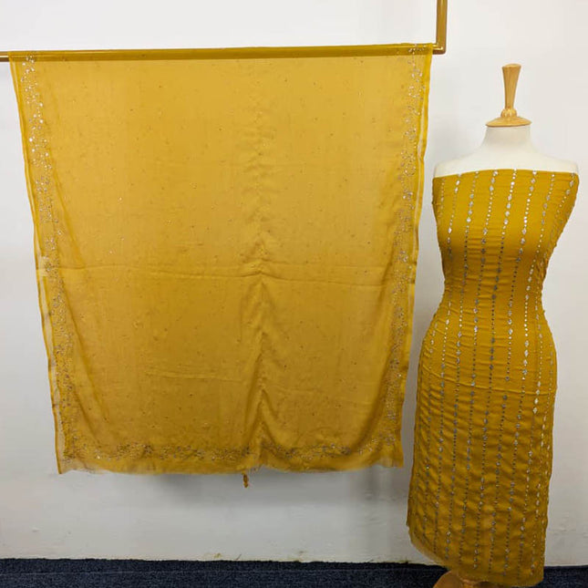 Handmade Mukesh Work Chiffon 2PC Unstitched