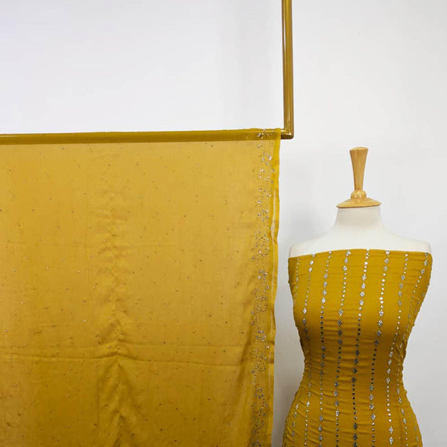 Handmade Mukesh Work Chiffon 2PC Unstitched