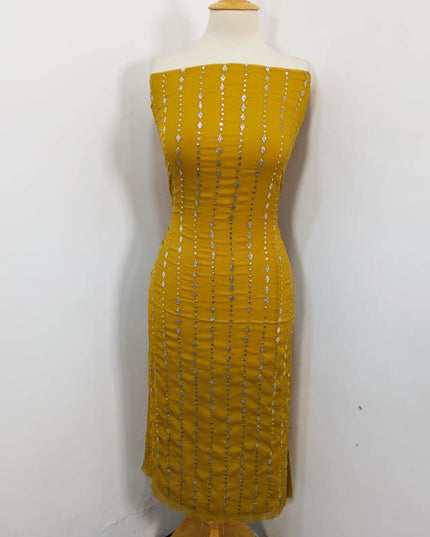 Handmade Mukesh Work Chiffon 2PC Unstitched