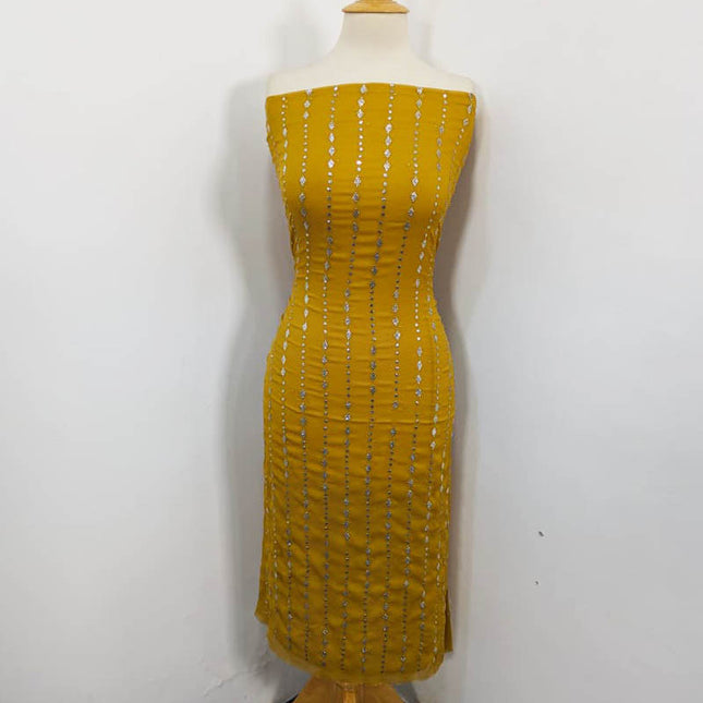 Handmade Mukesh Work Chiffon 2PC Unstitched