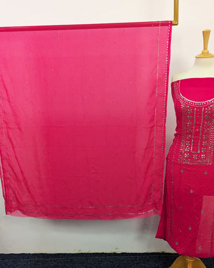 Handmade Mukesh Work Chiffon 2PC Unstitched