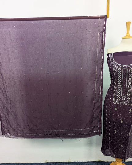 Handmade Mukesh Work Chiffon 2PC Unstitched