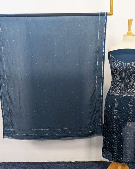 Handmade Mukesh Work Chiffon 2PC Unstitched