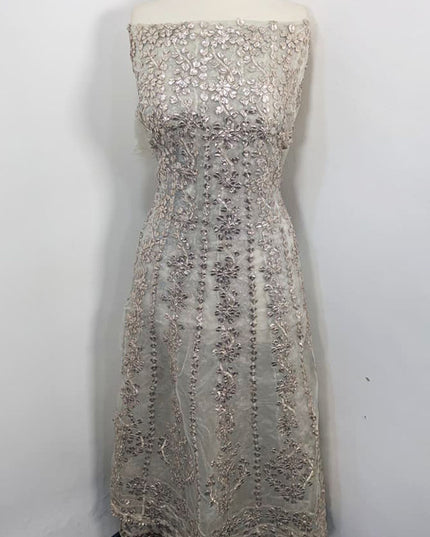 Heavy Gotta Work Organza Frock 2PC Unstitched ( Dyeable )