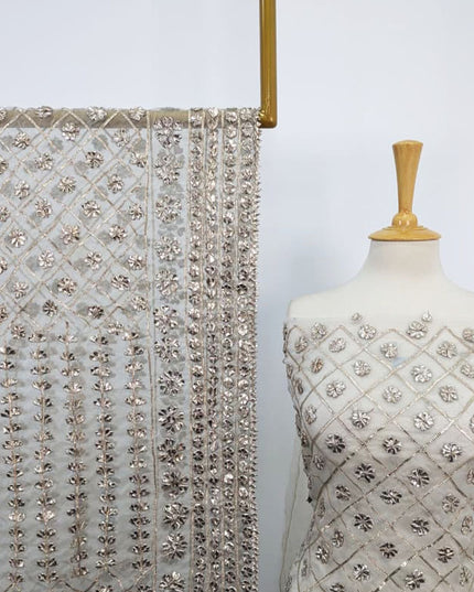 Handmade Organza Full Jaal Gotta Work Shirt & Dupatta ( Dyeable in All Colors )