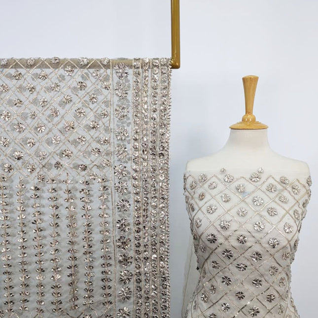 Handmade Organza Full Jaal Gotta Work Shirt & Dupatta ( Dyeable in All Colors )