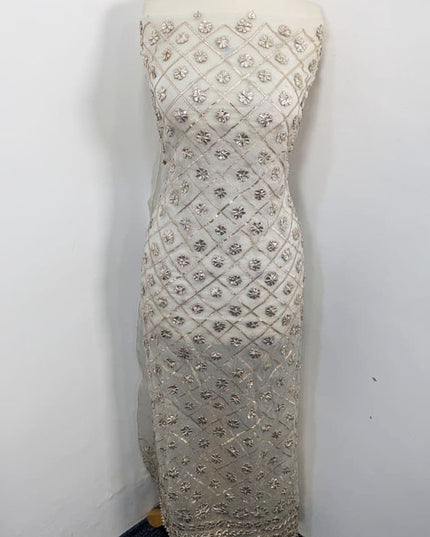 Handmade Organza Full Jaal Gotta Work Shirt & Dupatta ( Dyeable in All Colors )