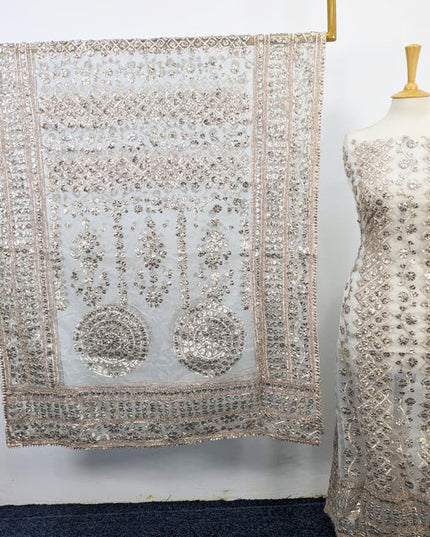 Handmade Organza Full Jaal Gotta Work Shirt & Dupatta ( Dyeable in All Colors )