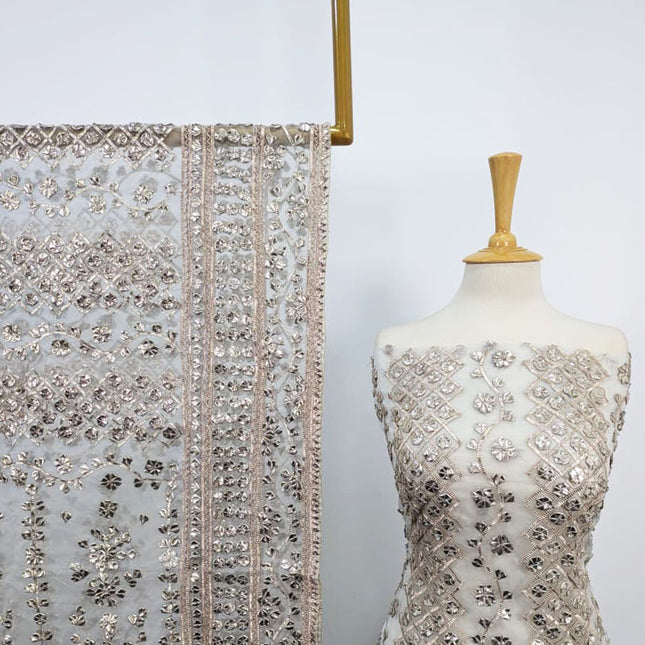 Handmade Organza Full Jaal Gotta Work Shirt & Dupatta ( Dyeable in All Colors )